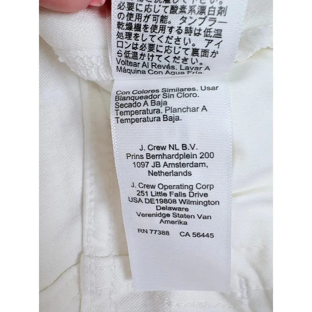 NWT J.Crew 9” Vintage Slim Straight White Jeans 28 High Rise Coastal Denim $128 - Picture 16 of 16